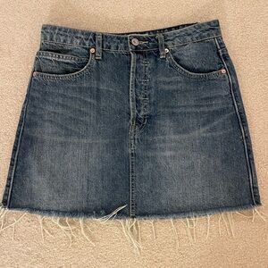 We The Free Denim Jean Mini Skirt
